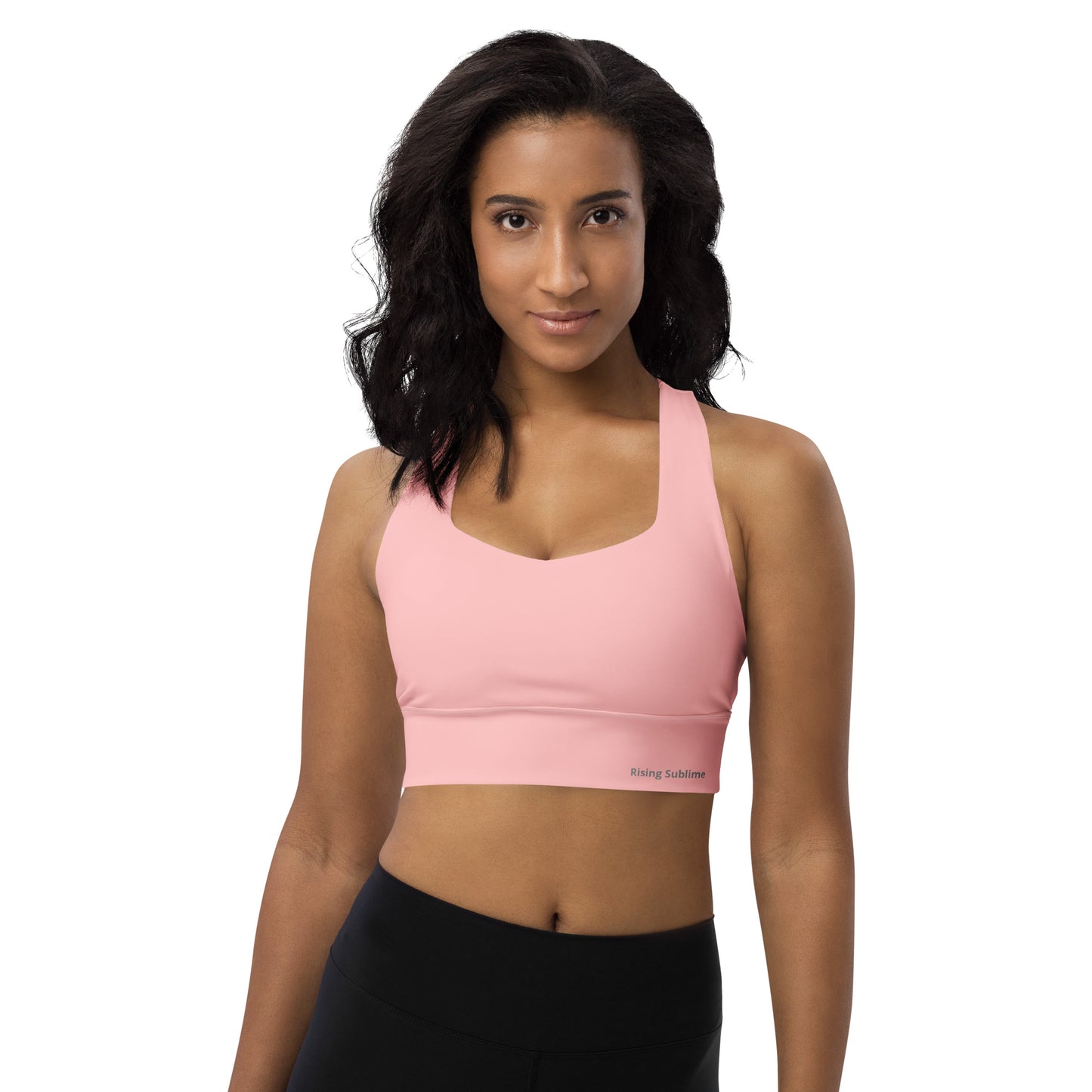 Rising Sublime Longline sports bra / Soft Pink