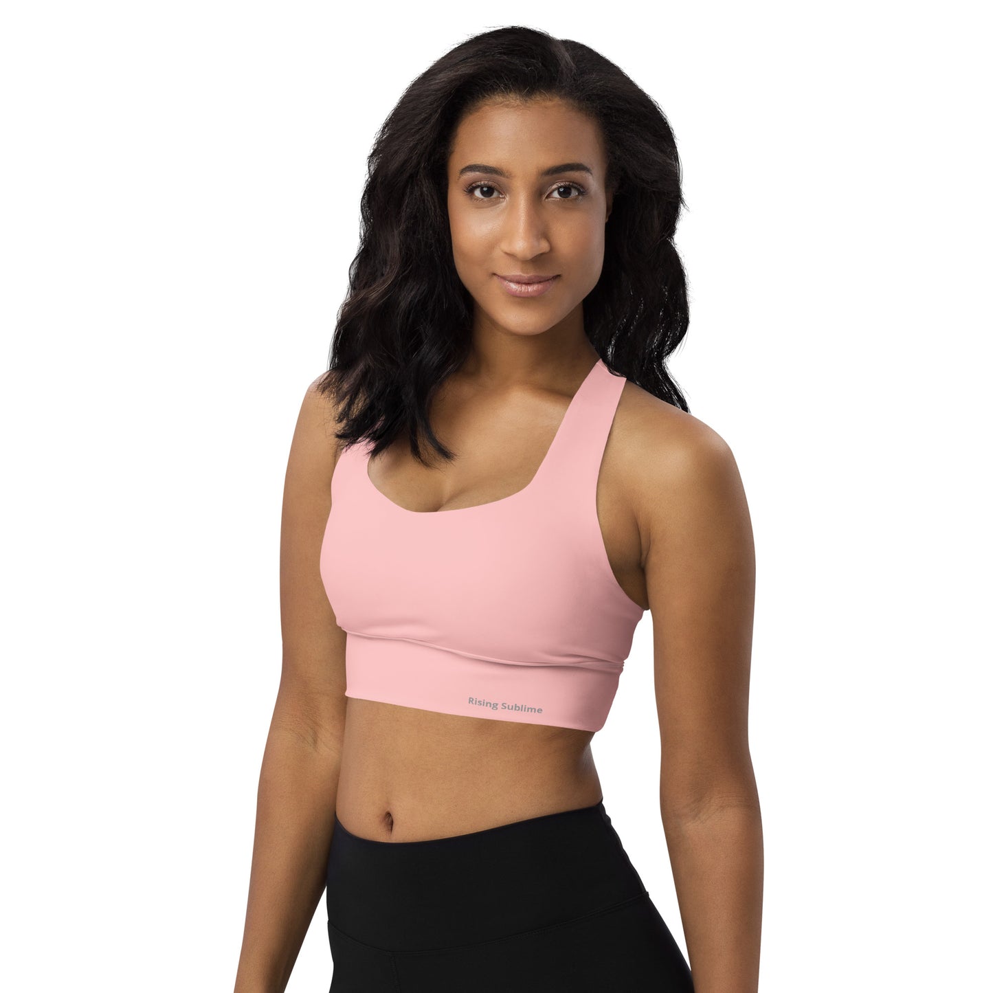 Rising Sublime Longline sports bra / Soft Pink