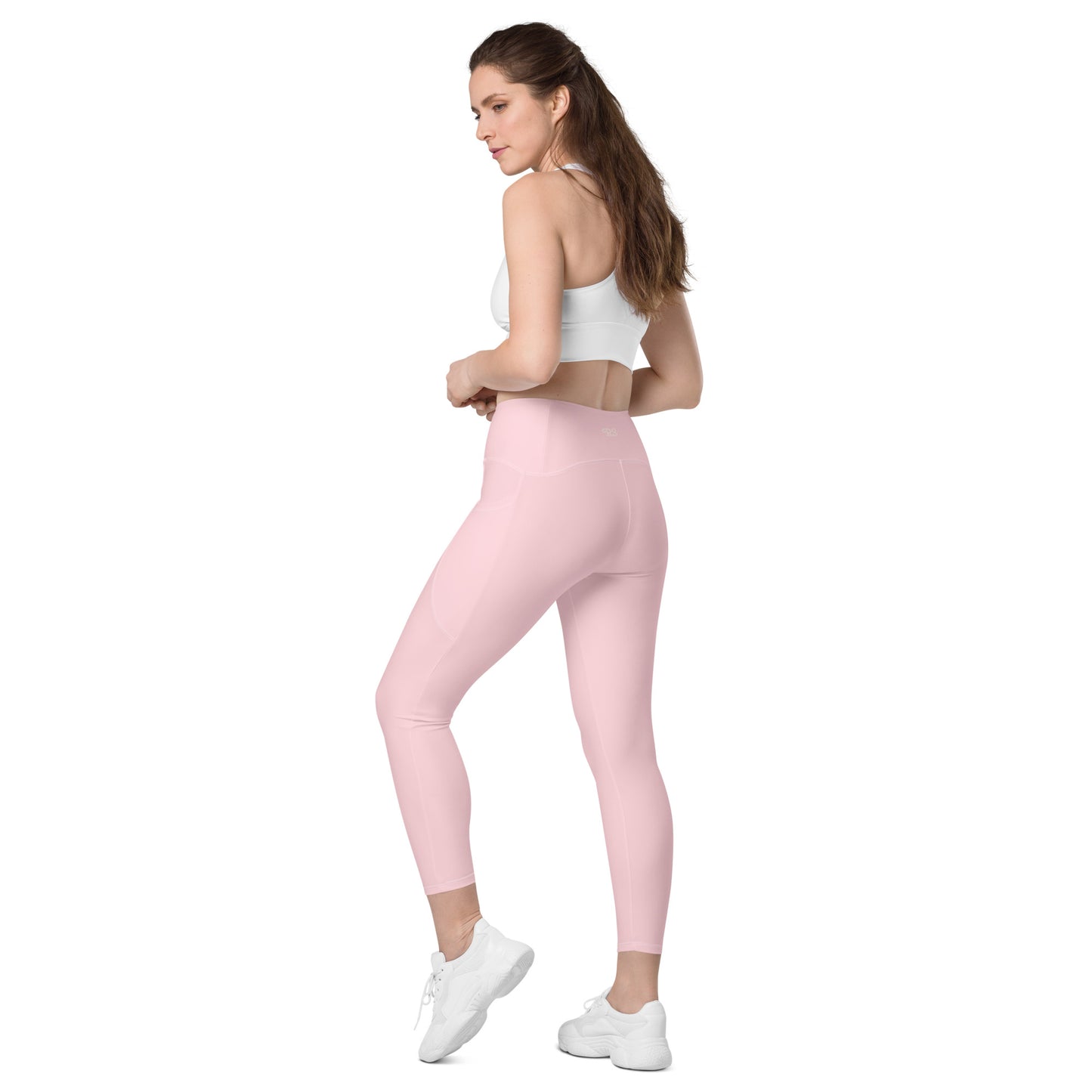 Rising Sublime Crossover leggings with pockets / Baby Pink