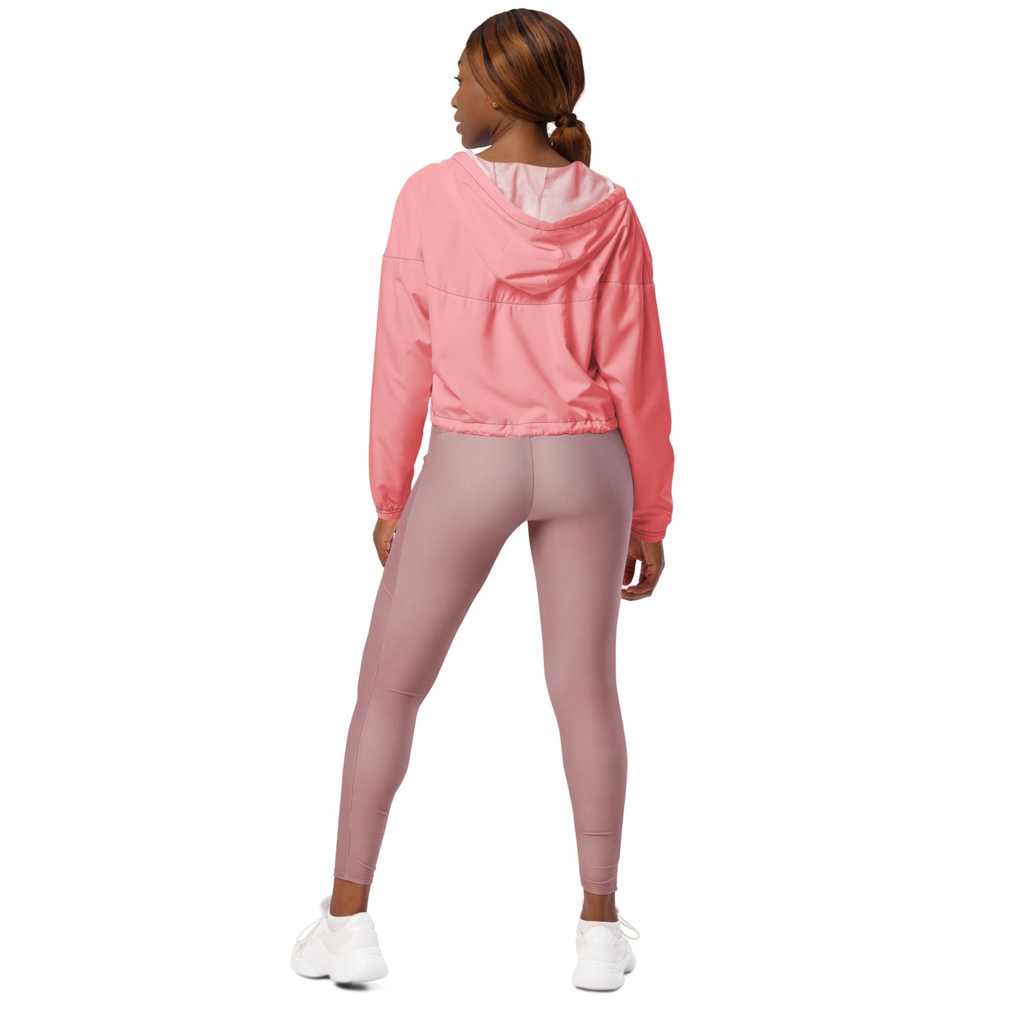 Women’s cropped windbreaker-Guava Pink