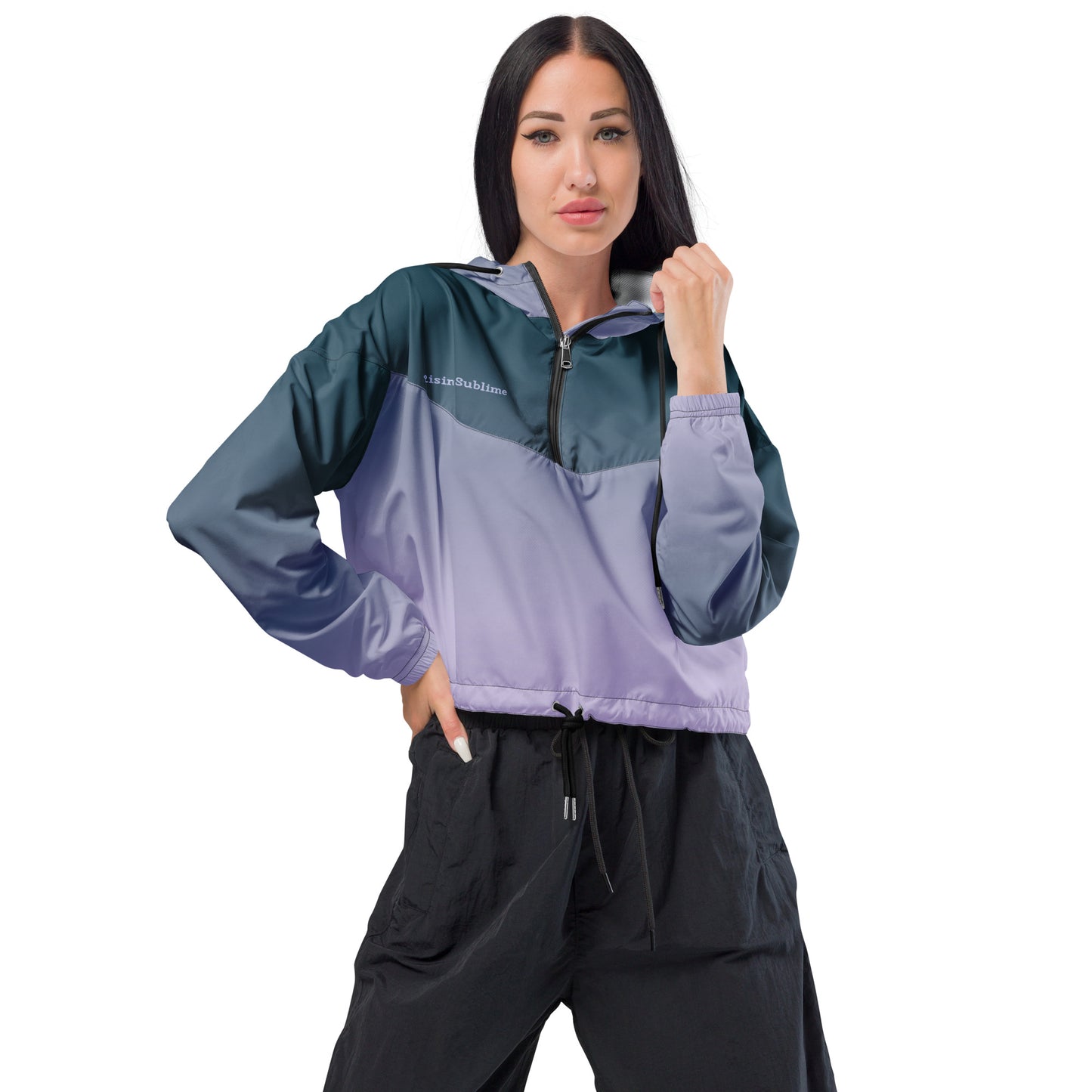 Women’s cropped windbreaker- Purple Storm