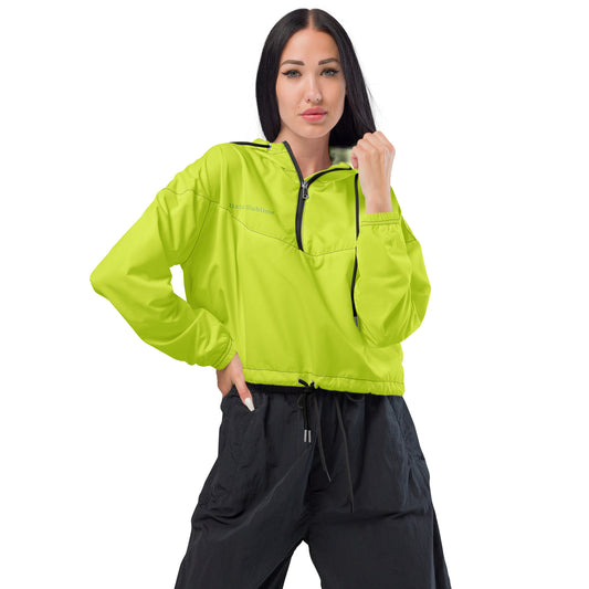 Women’s cropped windbreaker-Lime