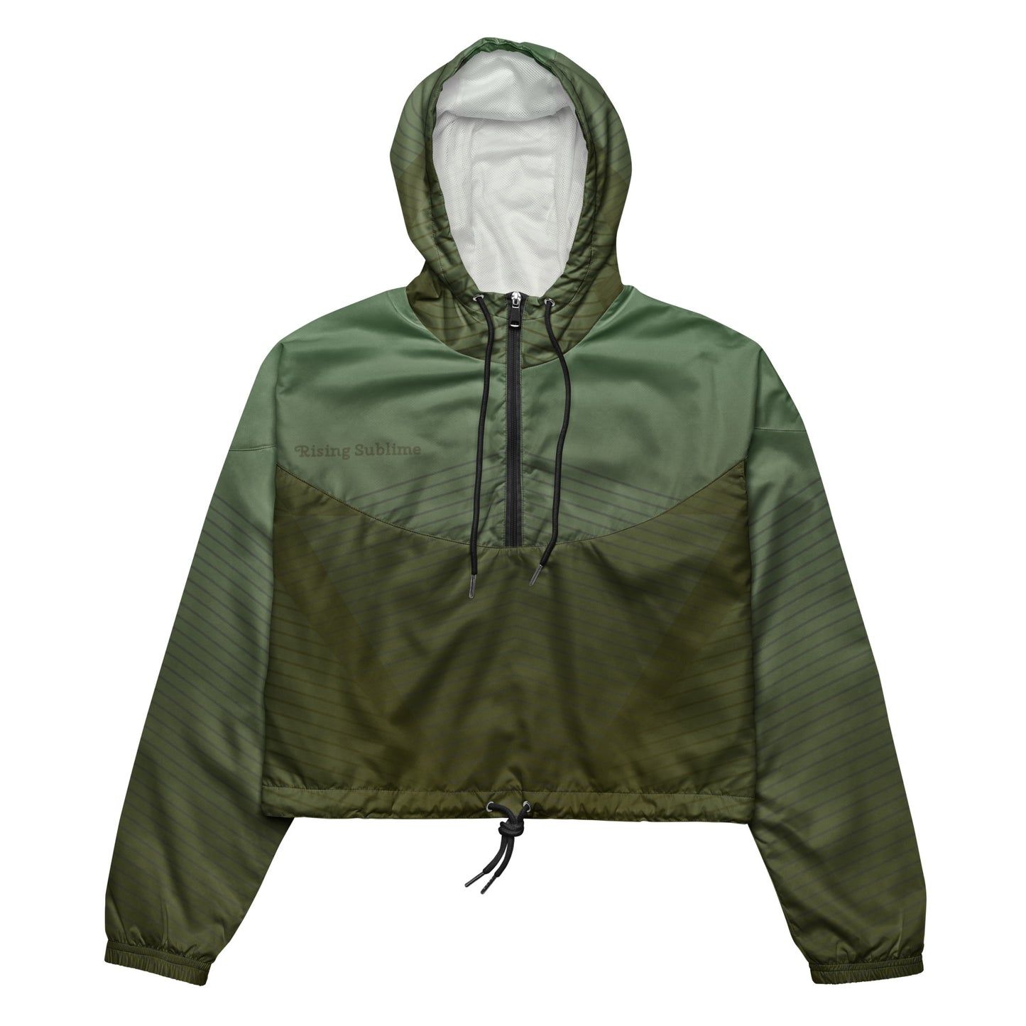 Women’s cropped windbreaker- Hiker Green