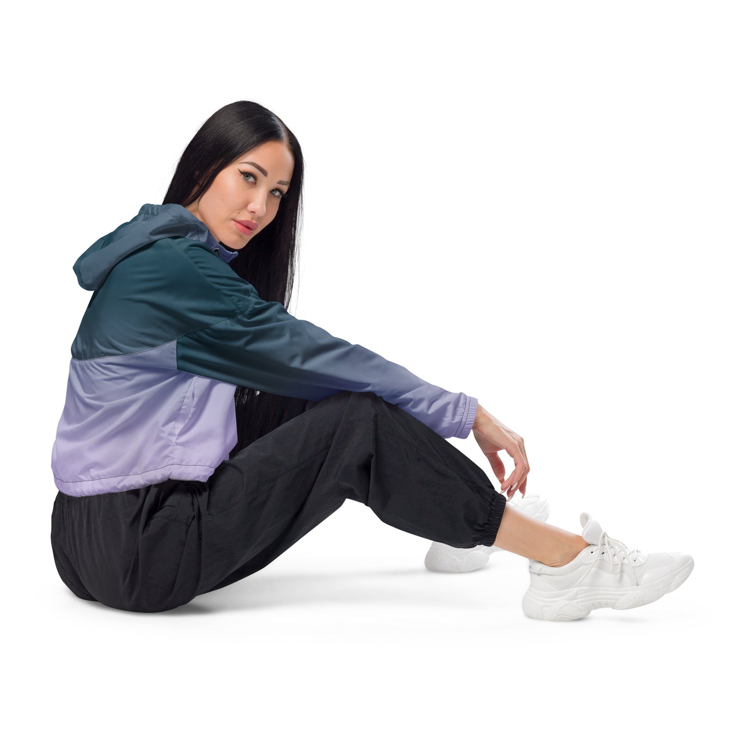 Women’s cropped windbreaker- Purple Storm