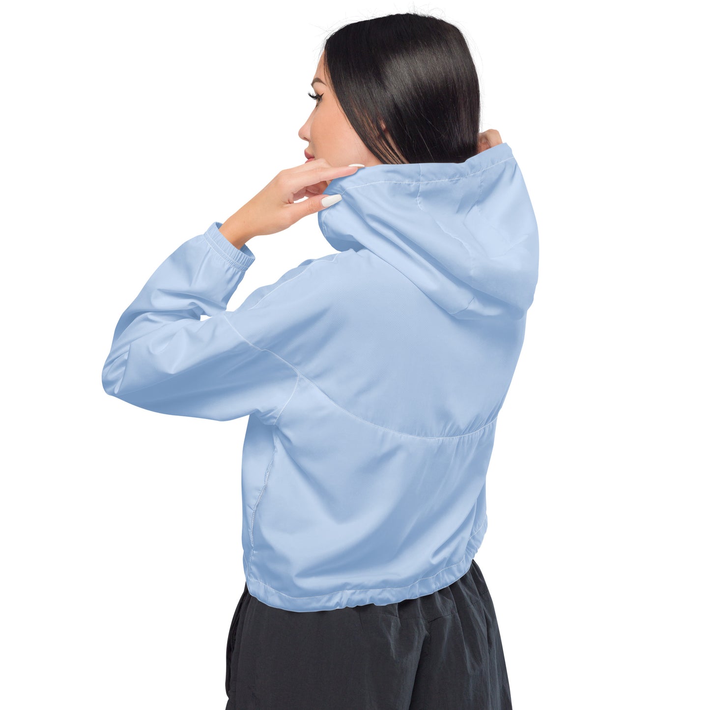 Women’s cropped windbreaker- Baby Blue