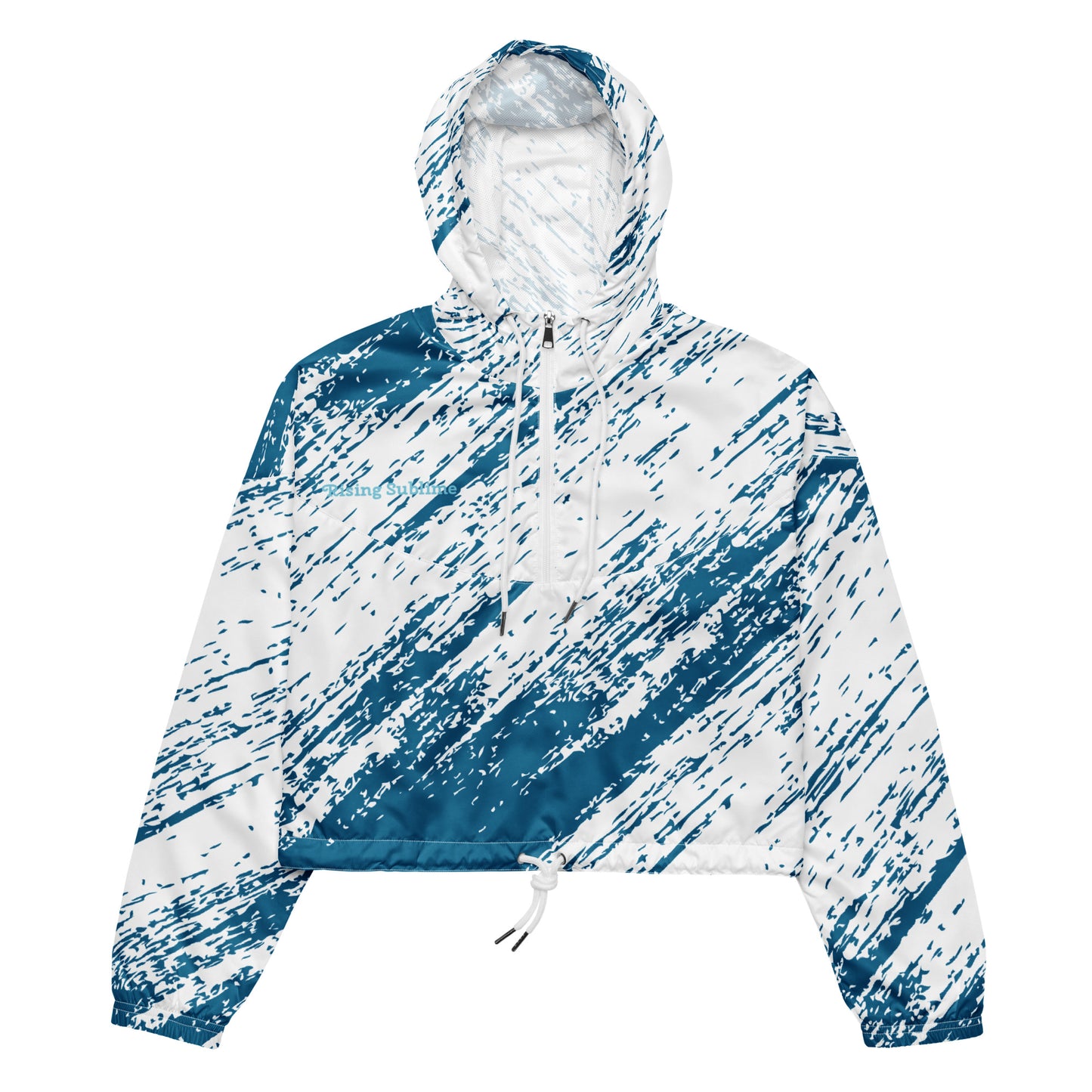 Women’s cropped windbreaker- Blue Splash