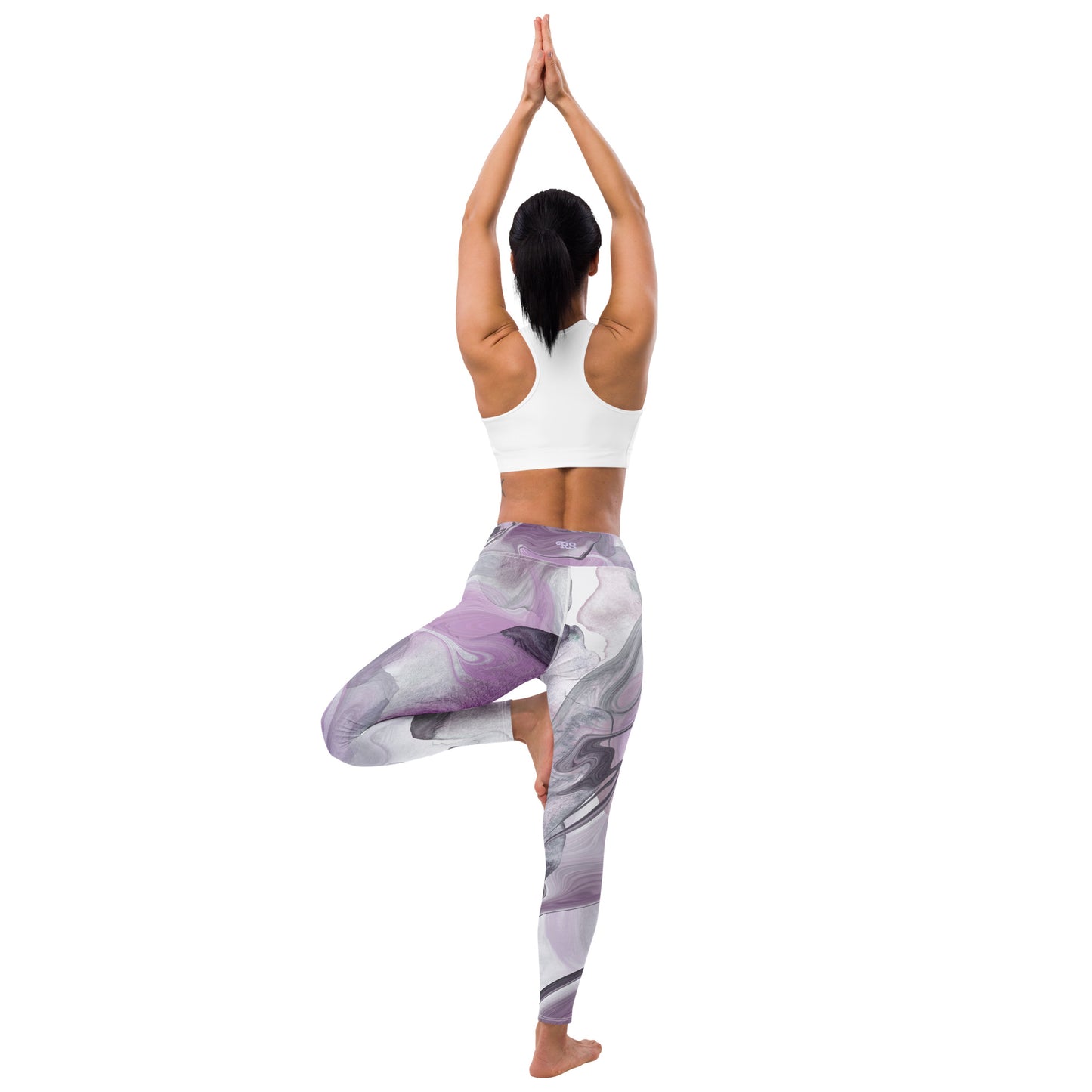 Rising Sublime Yoga Leggings / Lilac Marble Print