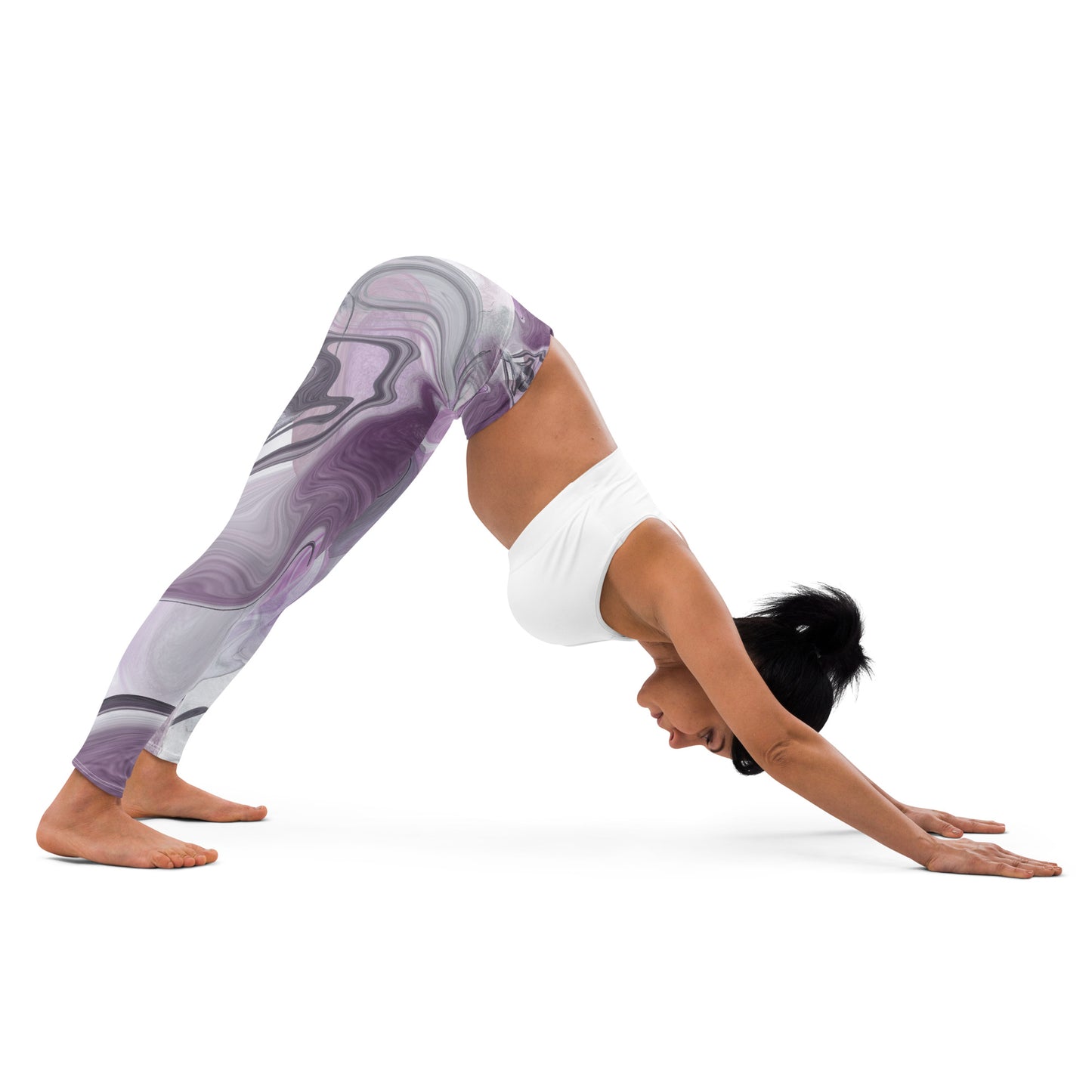 Rising Sublime Yoga Leggings / Lilac Marble Print